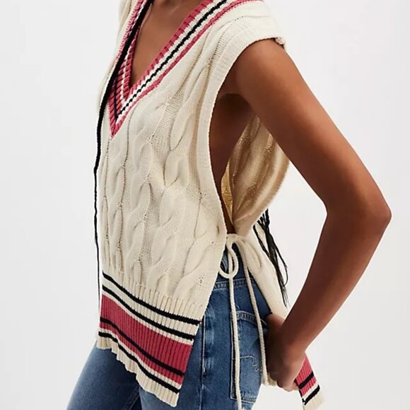 NWOT Free People Coastal Prep Poncho Top - Picture 3 of 6